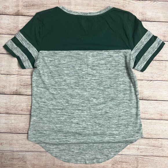 NFL Green Bay Packers Women's Shirt Size L Space Dye Stripe Sleeve Team Apparel - Picture 5 of 11